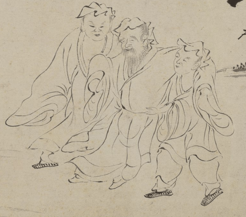 唐伯虎白描人物<strong></p>
<p>伯虎币</strong>，线条太美啦！